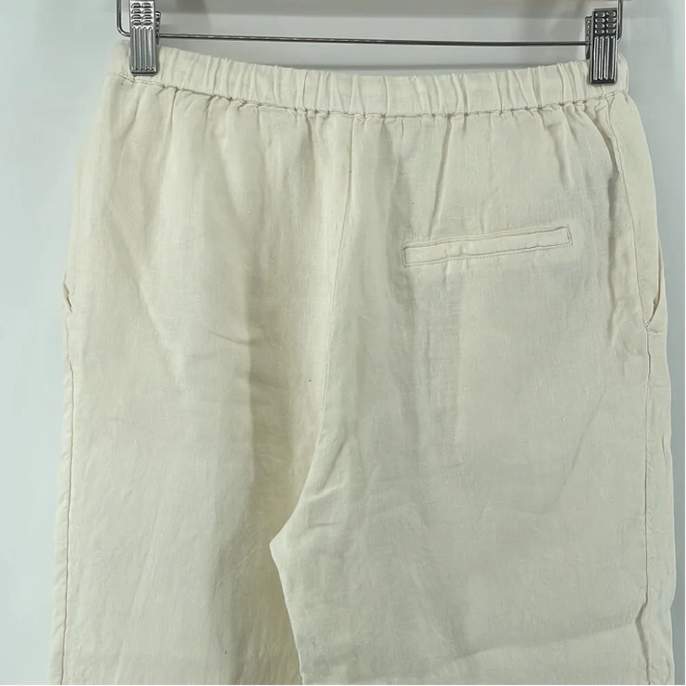 Mng 100% linen pants cream Color vacation light weight sz xs